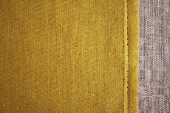 JCコットンダブルガーゼ　キャロル マスタードイエロー